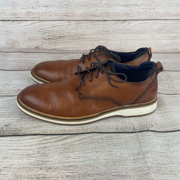 Cole Haan Osborn Plain Toe Derby Mens Sz 11.5M Dress Shoes Brown Leather - Picture 6 of 8